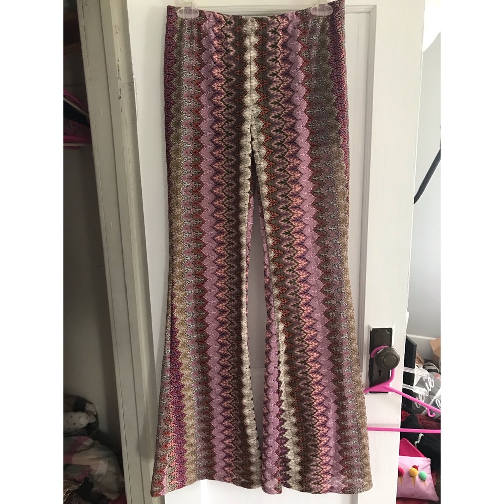 Crochet multicolor bell-bottoms